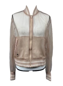 Christian Dior Mesh Bomber Jacket Pink Tan Size US 10/ EU 42 - Picture 1 of 9