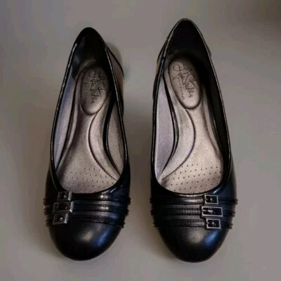 Life Stride Soft System Nubia Cuero Vegano Cuña Plataforma Trabajo Tacones Zapatos 6.5 Foto 1 de 4