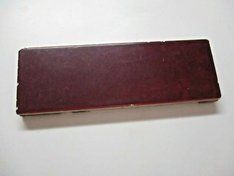 A.E Tile Co. USA 6-1/16" Satin Plum Dark Red Ceramic Subway Wall Tile 1 Antique Cover