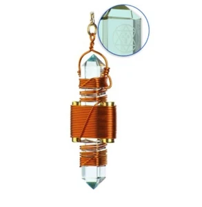 Etheric Weaver Siberian Aqua Quartz Copper Wire Pendant + 14k GF Necklace - Picture 1 of 6
