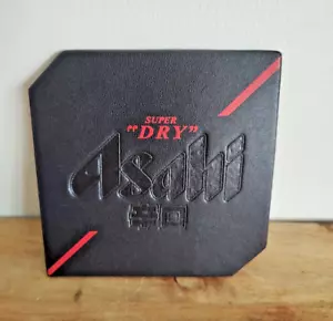 Set of 4 x Asahi Leather Beer Mats - Beer Coasters - Home Bar Brand New - Picture 1 of 3