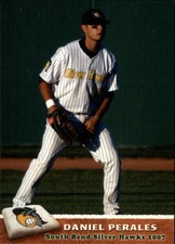 2007 South Bend Silver Hawks Grandstand #21 Daniel Perales