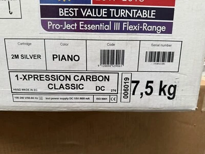 Pro-Ject 1-Xpression Carbon Classic with 2M-SILVER Cart. Piano finish, Brand New - Image 1 of 4