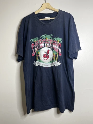 Vintage 2004 Cleveland Indians Short Sleeve T Shirt Men’s Size XL Blue Cover