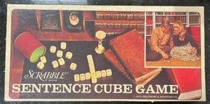 Vintage Scrabble Sentence Cube Game-Wooden Tiles 1971 Complete - Picture 1 of 6
