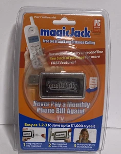 Magic Jack USB PC vers téléphone Jack gratuit local et longue distance 430-0302 NEUF/Lire - Photo 1/12