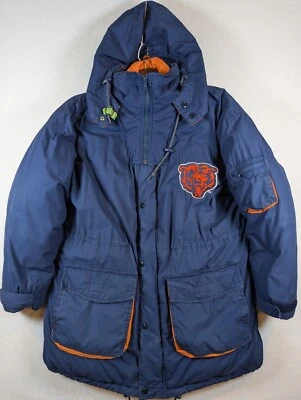 Vintage Chicago Bears Spirit By Cliff Engle Goose Down Parka Jacket Size Large.  - Image 1 of 4