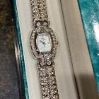 Suzanne Somers Collection Crystal Rhinestone Womens Watch Excellent Condition