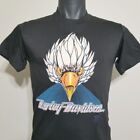 T-shirt à point unique vintage Harley Davidson Eagle M noir années 80 climax
