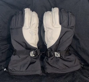 Women's Large Gordini Gore-Tex Warm Ski Gloves RN56385 Black/Beige Nice - Picture 1 of 8