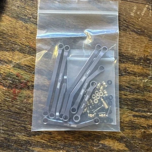 INJORA Brass High Clearance Links for 1/24 RC Crawler Axial SCX24 Upgrade Grey - Picture 1 of 6