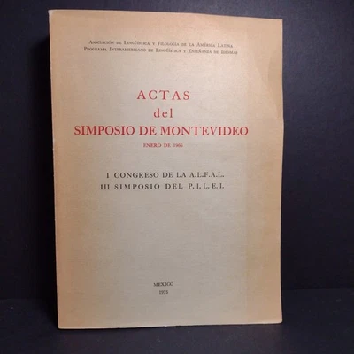Actas del Simposio de Montevideo: Enero de 1966 - 1975 Spanish Paperback - Image 1 of 4