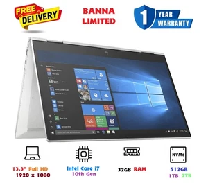 HP Touch x360 Laptop EliteBook 830 G7 2in1 i7 32GB RAM 512GB/1TB Win 11 Notebook - Picture 1 of 20