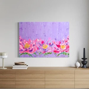 GEMÄLDE Original 70x50cm Blumen Kunst Acrylbild Malerei Leinwandbild handgemalt - Bild 1 von 8