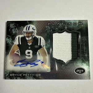 2015 Topps Platinum Refractor Bryce Petty ROOKIE Patch Auto T1 - Picture 1 of 2