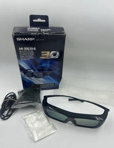 SHARP AN-3DG20-B Active Rechargeable 3D Glasses Black - Picture 1 of 5