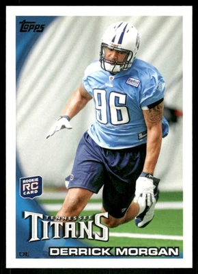 2010 Topps #362 Derrick Morgan Rookie RC Tennessee Titans football card - Image 1 of 2