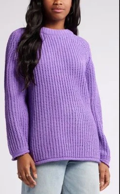 BP. NWT Slouchy Chenille Pullover Sweater Womens XL Purple Fresco *Flaw* - Image 1 of 4
