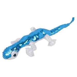 RI One 10" Blue and Silver Flip Sequin Gecko Plush - Picture 1 of 3