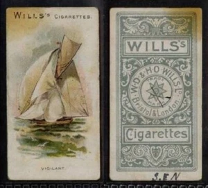 (Lg207-336) Wills, Ships, Wills on Front, Vigilant 1896 F-G - Picture 1 of 1