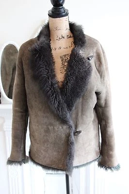 Jane Norris 14 Large Wool Sheepskin Shearling Winter Coat Jacket Thick Warm VGC - Image 1 of 4