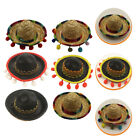  6 szt. poliestrowe meksykańskie sombrero dziecięce ozdoby na Halloween