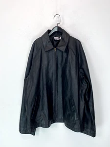 Puma Sauber Petronas Black Leather Lined Biker Jacket Size XXL - Picture 1 of 18