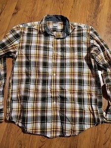Tailored by J.Crew LS Button-Up Plaid Pocket Shirt Cotton Large 42/44" New - Picture 1 of 4