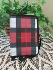 NEW Thirty-One Shine On Travel Jewelry  Case Pattern Check Mate Red Black-new