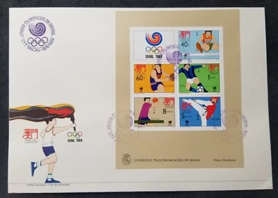 Juegos Olímpicos de Macao Seúl 1988 Ping Pong Fútbol Taekwondo Fútbol Deporte (FDC) Foto 1 de 4