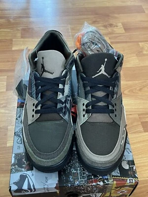 NEW Air Jordan 3 Retro Patchwork Mens Size 9.5 Camo Shoes Sneakers DO1830-200 - Image 1 of 4