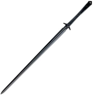 APOC Survival Long Sword 32.5" Black Coated Spring Steel Blade Black G10 Handle - Image 1 of 4