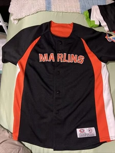 True Fan Florida Marlins sz 10/12 (L) Boy's Embroidered Baseball Jersey - Picture 1 of 6