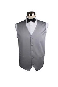 Mens Grey Cotton Vest Waistcoast - Picture 1 of 2