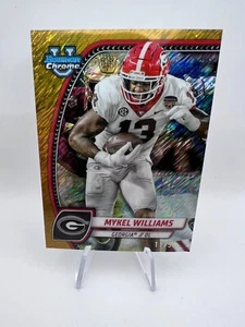 Mykel Williams 2024 Bowman U Chrome #134 Gold Shimmer Refractor /50 Georgia SP - Bild 1 von 3