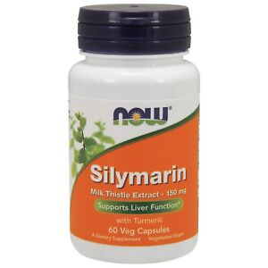 NOW Foods Silymarin Milk Thistle Extract, 150 mg, 60 Veg Capsules