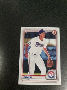 Base en papier Thomas Saggese 2020 Bowman Draft BD-167, Texas Rangers, quantité - Photo 1/2