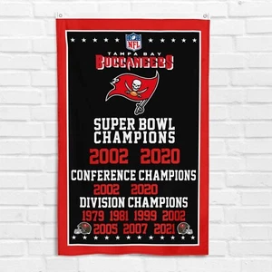 For Tampa Bay Buccaneers Fans 3x5 ft Flag NFL Super Bowl LV Champions Banner - Picture 1 of 12