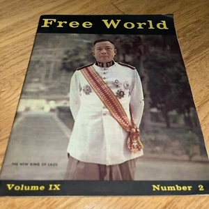1959 FREE WORLD Magazine LAOS King SISAVANG VATTHANA / Red China / Vietnam - Imagen 1 de 23