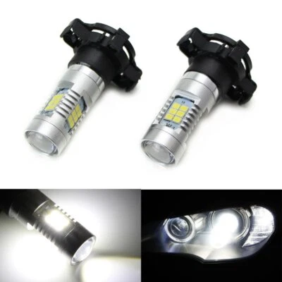 Bombillas LED xenón blancas sin errores 21-SMD PY24W para luces de señal de giro delanteras BMW Foto 1 de 4