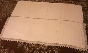 Vintage Ukrainian folk lace sheet Bedcover Decoration for bed handmade (№576) - Picture 1 of 5