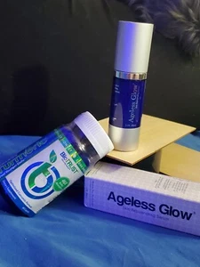 2 Biotrust Ageless Glow Serums Plus 1 60ct Bottle Of Tumeric - Picture 1 of 18
