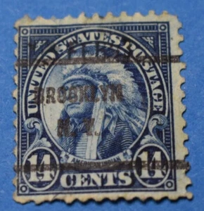 Scott# 565 US American Indian 14c Brooklyn, N.Y. Pre-Cancel - Picture 1 of 1