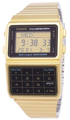 Casio Digital Stainless Steel Data Bank Multi-Lingual DBC-611G-1DF Men's Watch - Immagine 1 di 4