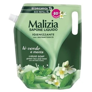 MALIZIA LIQUID SOAP WITH ANTIBACTERIAL GREEN TEA AND MINT REFILL 1LT - Picture 1 of 1