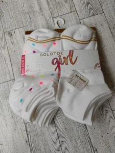 NWT GOLDTOE GIRL sz M 9-3.5 EZ Match 7 PAIRS FLAT Knit Liner FREE SHIPPING - Picture 1 of 3