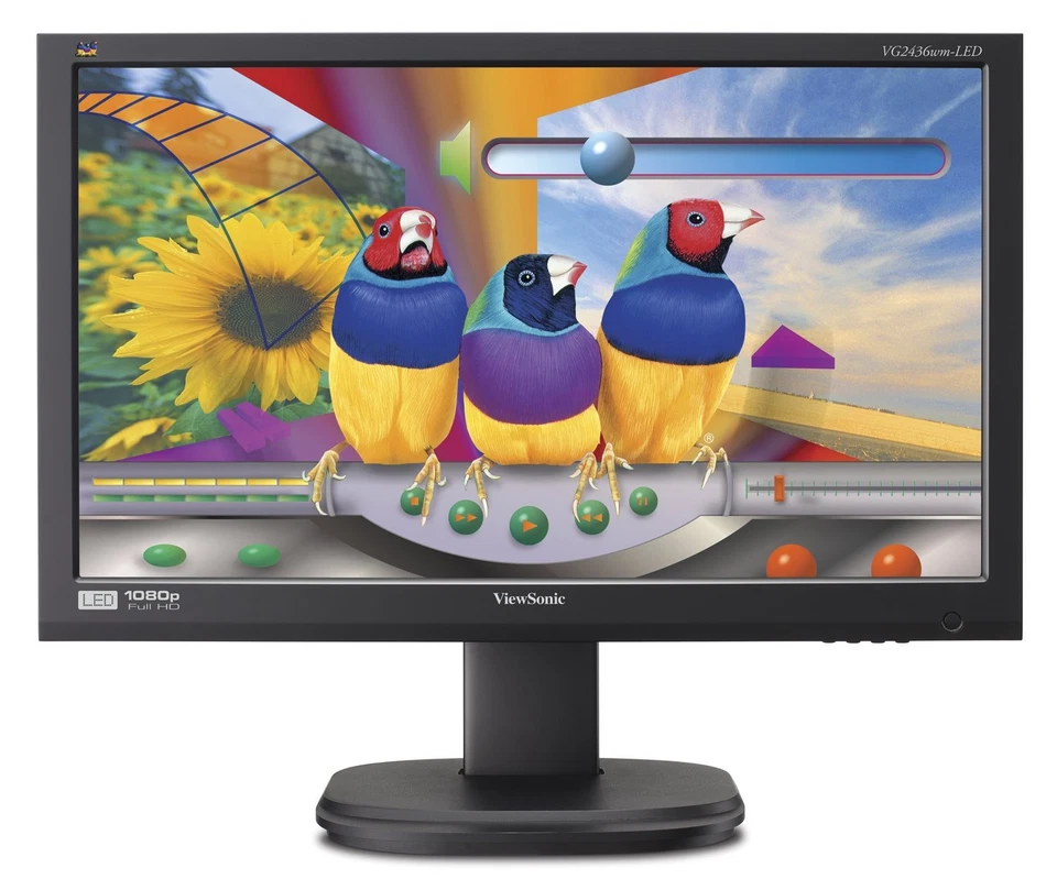 ViewSonic VG2436WM-LED 24-Inch (23.6-Inch Vis) Ergonomic LED Backlit Monitor - Image 1 of 4