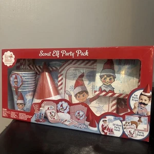 NEW Elf on the Shelf Scout Elf Party Pack Photo Props Cups Plates Hats Napkins - Picture 1 of 11