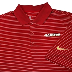 Nike San Francisco 49ers NFL Dri-Fit rot gestreift Performance Shirt LARGE - Bild 1 von 9