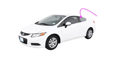 Compatível com: 2012 - 2015 Honda Civic 2 portas cupê lado do motorista traseiro esquerdo quarto de vidro - Imagem 1 de 4